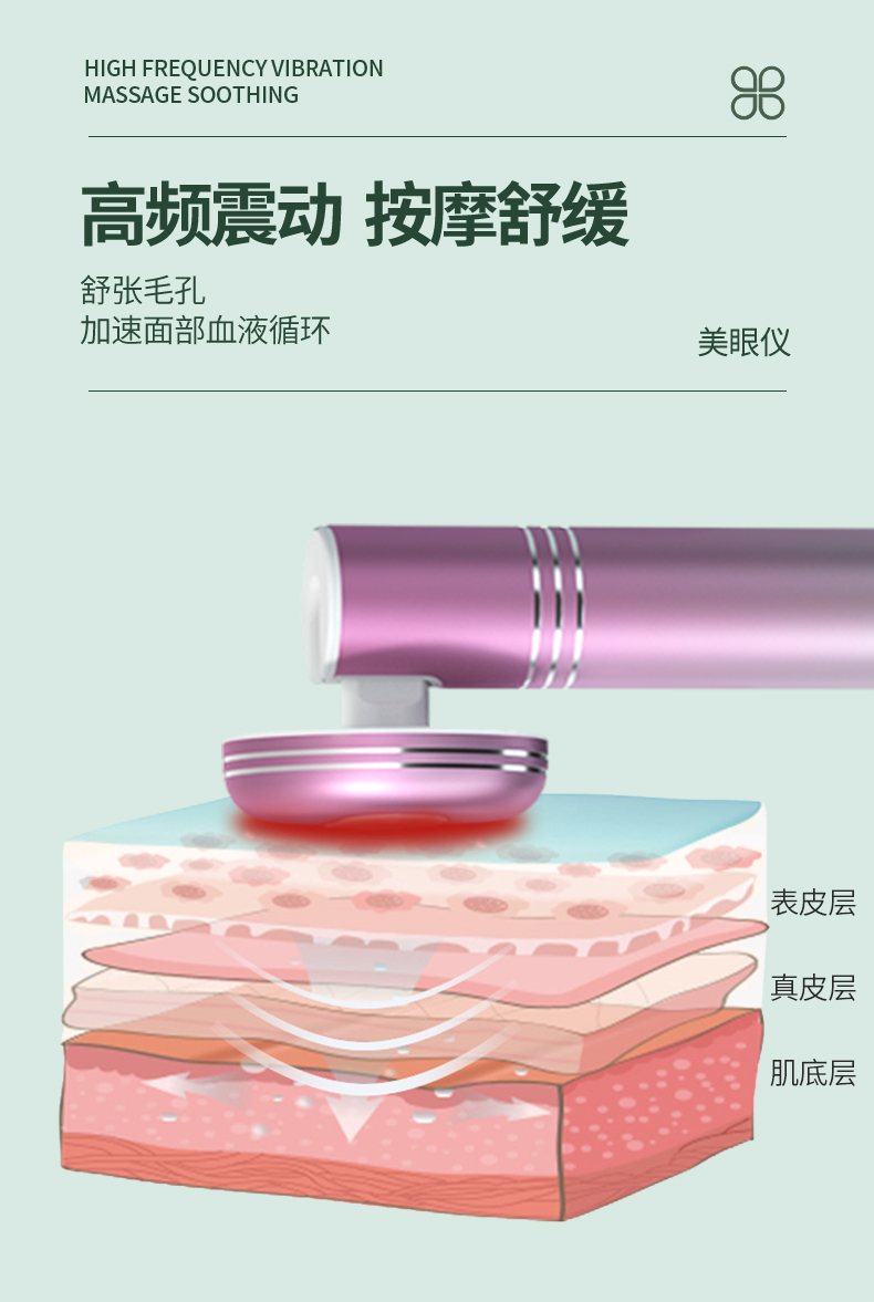 仙女棒美眼仪是一款通过LED光能、高频震动热敷舒缓和EMS微电流等多种技术手段，帮助肌肤护理的美容产品。